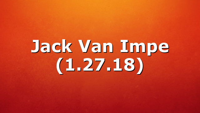 Jack Van Impe (1.27.18)